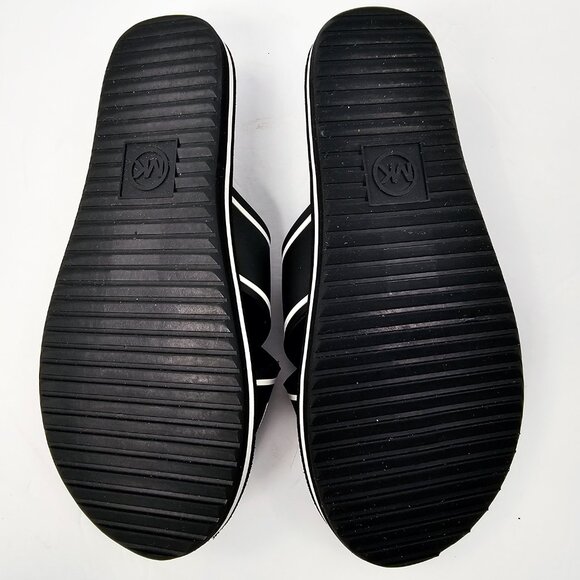 Michael Kors Women's Sparrow Black & White Criss Cross Slide Sandals Size 8M - Picture 7 of 9